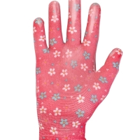 Перчатки нейлоновые, с ПВХ точками, размер 8, МИКС, &laquo;Цветы&raquo;, Greengo