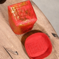 Корзинка плетеная "Голден" 16х16х23 см, розовый Корзинка плетеная "Голден" 16х16х23 см, розовый