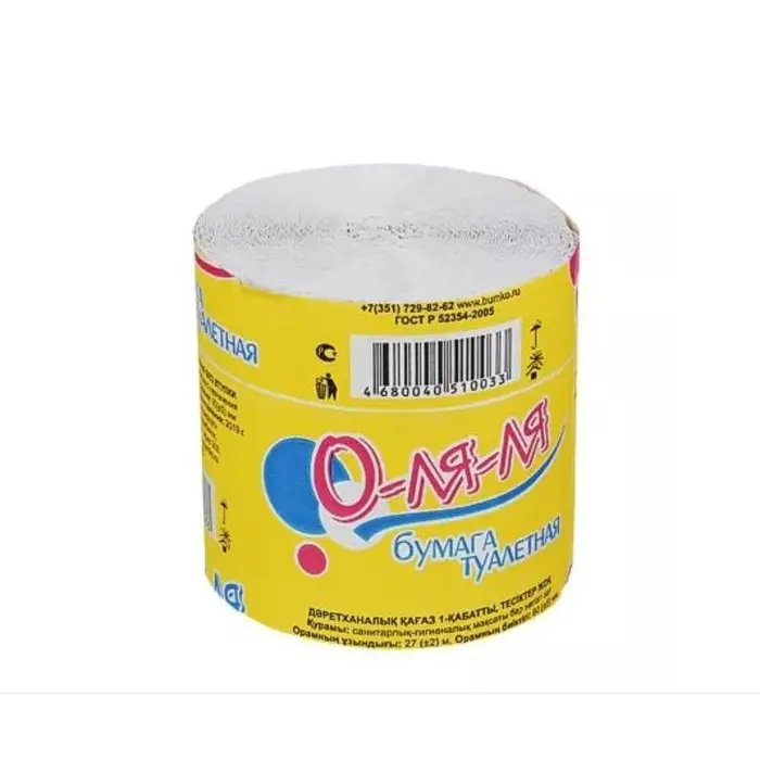 Туалетная бумага "О-ля-ля", 1 слой, без втулки