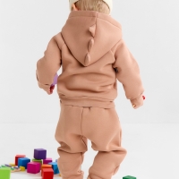 Костюм: толстовка и брюки Крошка Я Dino, рост 86-92, коричневый