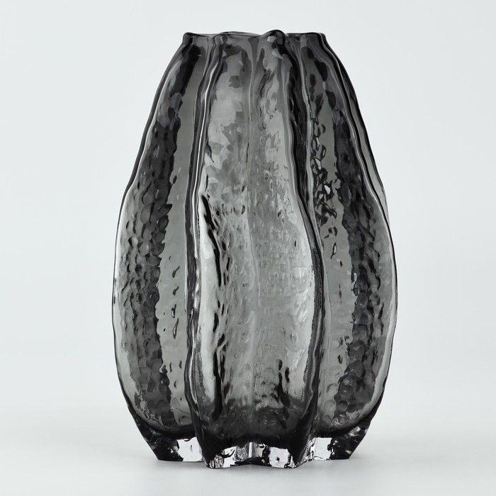 Ваза для цветов &laquo;Канди блэк&raquo; из черного стекла 20&times;14&times;14 см