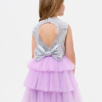 Платье детское с пайетками KAFTAN, размер 36 (134-140 см), лиловый Платье детское с пайетками KAFTAN, размер 36 (134-140 см), лиловый