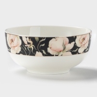 Салатник 14х7 см WY  "Pink O'hara", чёрный