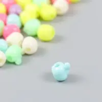 Бусины для творчества пластик "Яблочки цветные с листочками" МИКС набор 20 гр 0,7х0,8х0,9 см   96149