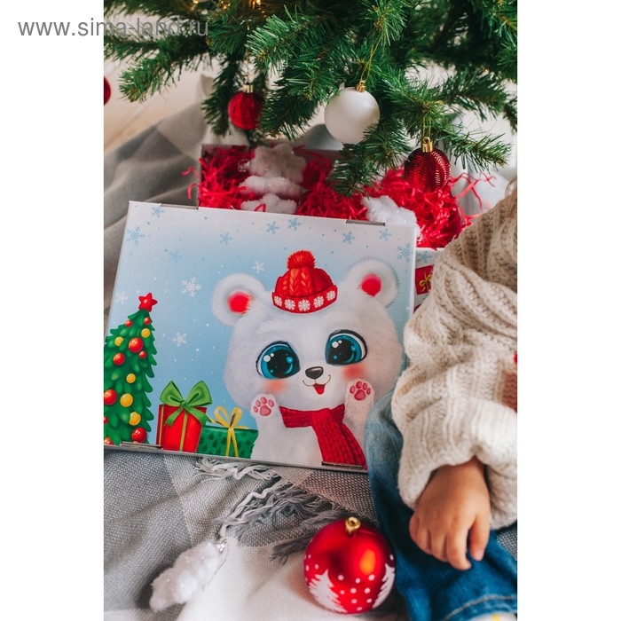 Коробка подарочная новогодняя складная «Радости и веселья», 31,2 х 25,6 х 16,1 см, Новый год Коробка подарочная новогодняя складная «Радости и веселья», 31,2 х 25,6 х 16,1 см, Новый год