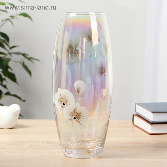 Ваза FLORA 'Золотая орхидея' (дымка) d-8см 11,5х26см Ваза FLORA 'Золотая орхидея' (дымка) d-8см 11,5х26см