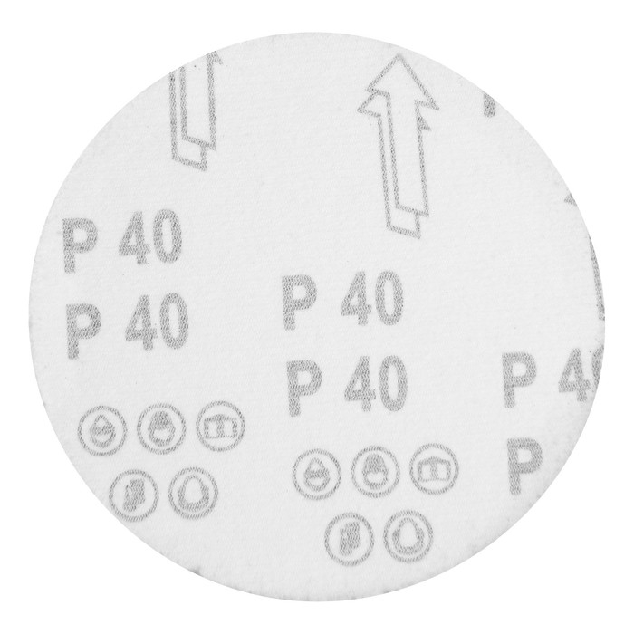 Круг абразивный шлифовальный под Круг абразивный шлифовальный под "липучку" ТУНДРА, 150 мм, Р40, 5 шт.