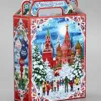 Подарочная коробка новогодняя &laquo;Кремль&raquo;. для сладких подарков, 14&times;6&times;21 см