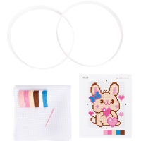 Набор для творчества. Вышивка "Зайчишка с сердечком" (с пяльцами) 05621 Набор для творчества. Вышивка "Зайчишка с сердечком" (с пяльцами) 05621