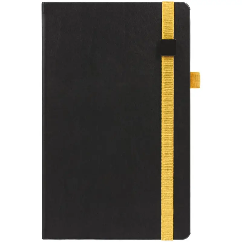 Ежедневник Ton Black, недатированный, черный с желтым