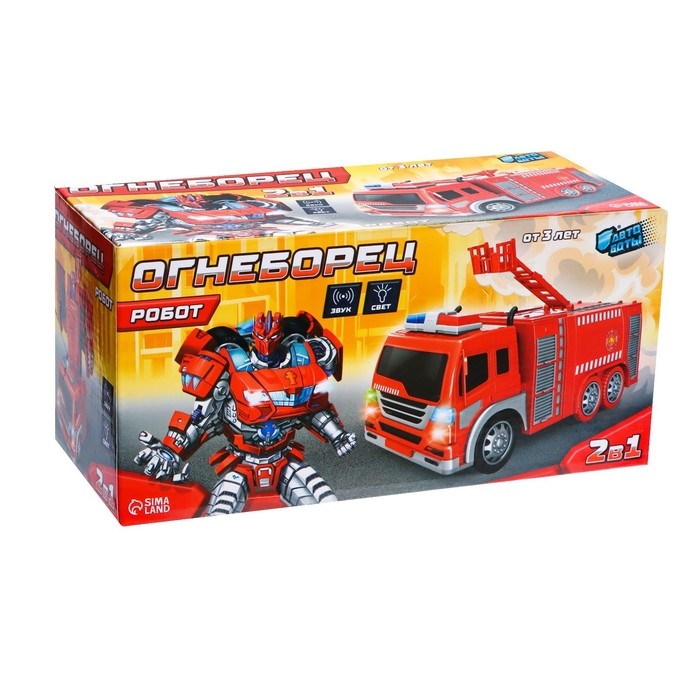 Робот &laquo;Огнеборец&raquo;, трансформируется, световые и звуковые эффекты