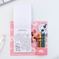 Подарочный набор блок листов с раскраской и восковые мелки &laquo;Самая милая&raquo;