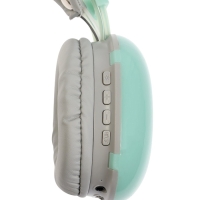 Наушники полноразмерные Mybit W-33, RGB подсветка, BT5.3, 800 мАч, Type-C, зелёные