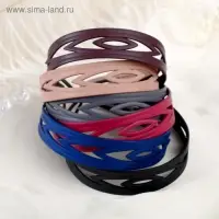 Ободок для волос "Матовый блик" лепестки,  3 см, микс