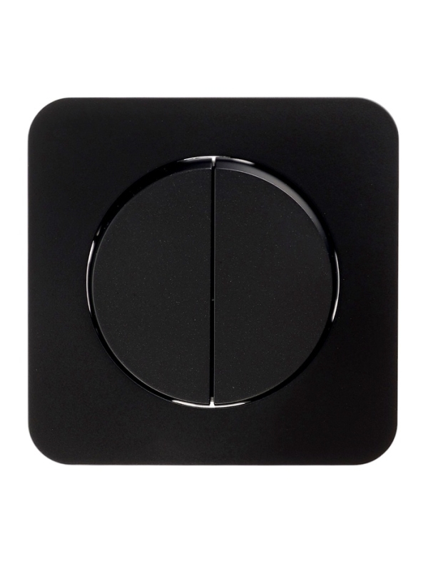 Выключатель, серия "Circular", 10 А, 2 кл., скрытый, черный