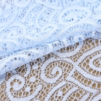 Кружевная эластичная ткань, 180 мм &times; 2,7 &plusmn; 0,5 м, цвет небесно-голубой