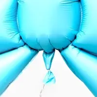 Воздушный шар фольгированный 50" "Бант" цвет голубой  матовый