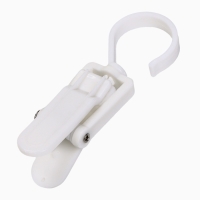 Крючок - вешалка с прищепкой, 50 шт. 10,5&times;3&times;3,5 см, цвет белый