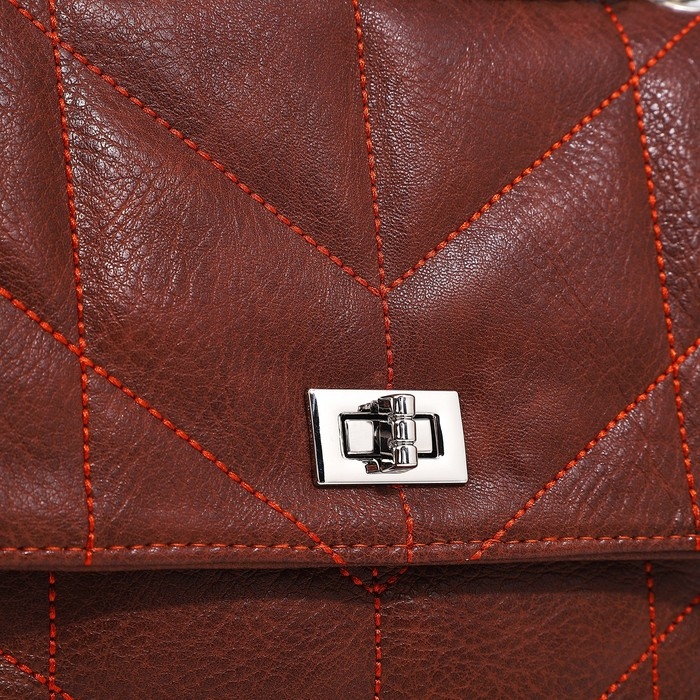 Сумка-мессенджер Сумка-мессенджер "Золотой дождь" на застёжке, цвет коричневый