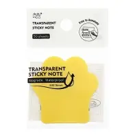 Блок-закладка с липким краем пластик Лапка 50л, желтый, 45мм х 45мм  CALLIGRATA