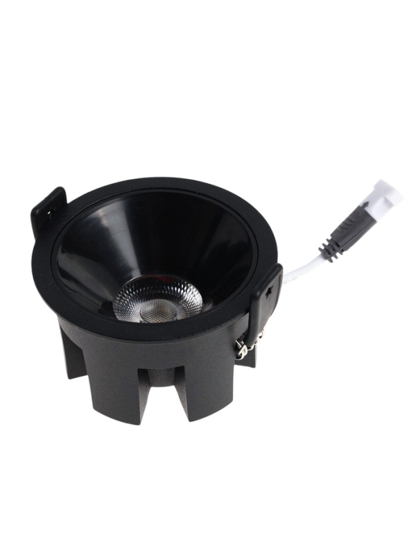 Светильник светодиодный встраиваемый, 12Вт, 4000К, с драйвером, D65, черный