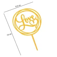 Топпер для торта Love, золото