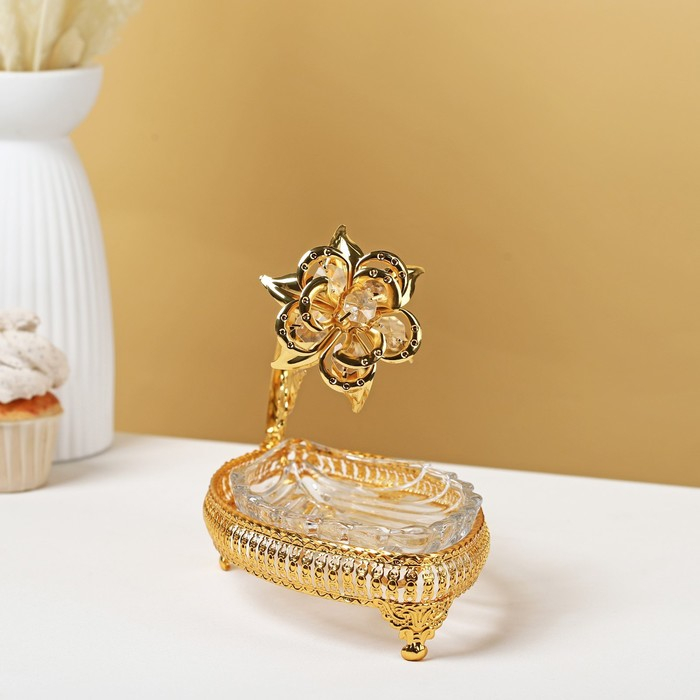 Фруктовница металлическая «Лист», 23×12×18 см, цвет золотой Фруктовница металлическая «Лист», 23×12×18 см, цвет золотой