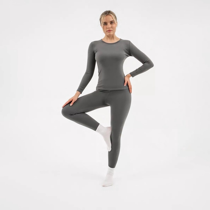 Термобельё женское Resport, комплект: лонгслив, лосины, р. 44, цвет серый Термобельё женское Resport, комплект: лонгслив, лосины, р. 44, цвет серый