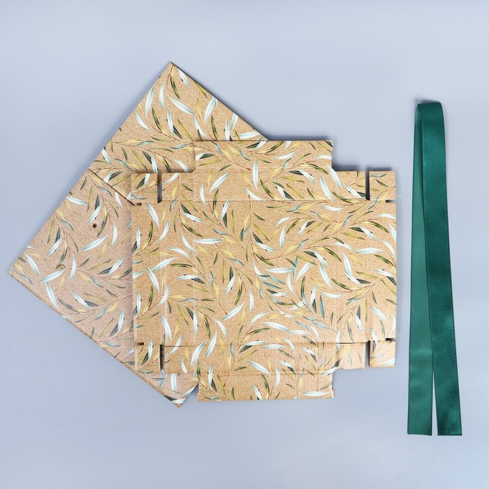 Коробка складная &laquo;Веточки&raquo;, 10 х 18 см