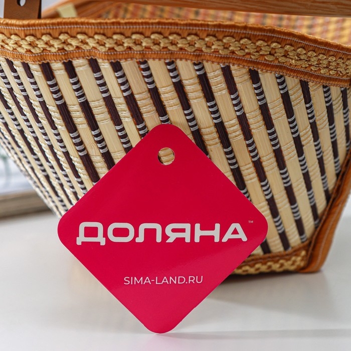 Корзина для хранения Доляна Nature, 28&times;19&times;12,5 см, бамбук