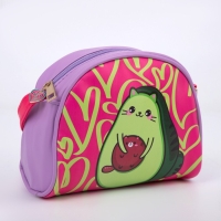 Сумка детская "Авокадо", искусственная кожа, с брелком, 18х15х2 см