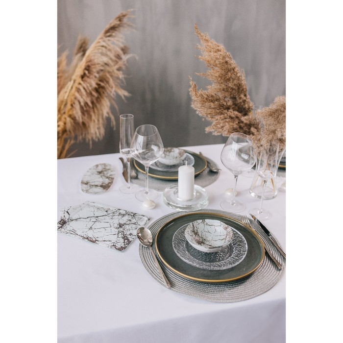 Подставка под ложку Magistro &laquo;Мрамор&raquo;, 24&times;11&times;1 см, цвет белый