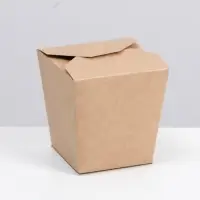 Коробочка для лапши &laquo;ВОК&raquo; сборная, крафтовая, 10 х 10 х 10,5 см