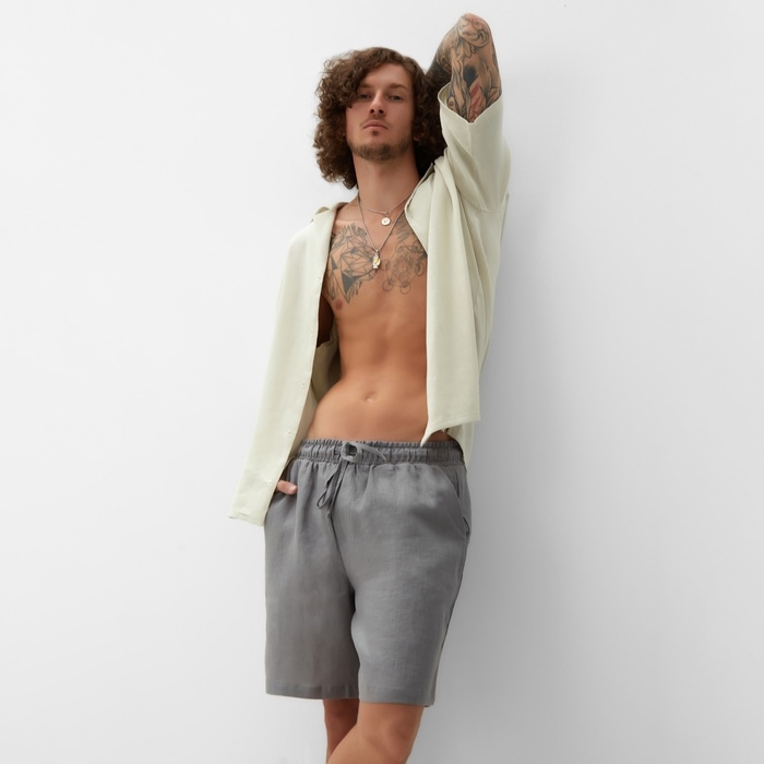 Рубашка мужская с коротким рукавом MIST р.56, молочный