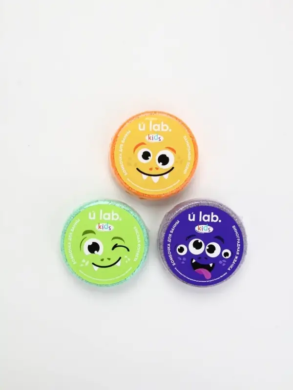 Набор бомбочек для ванны "Монстрики", 3x100 г