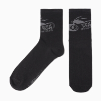 Носки мужские "Крутой мужик" р-р 41-44 (27-29 см), цвет чёрный Носки мужские "Крутой мужик" р-р 41-44 (27-29 см), цвет чёрный