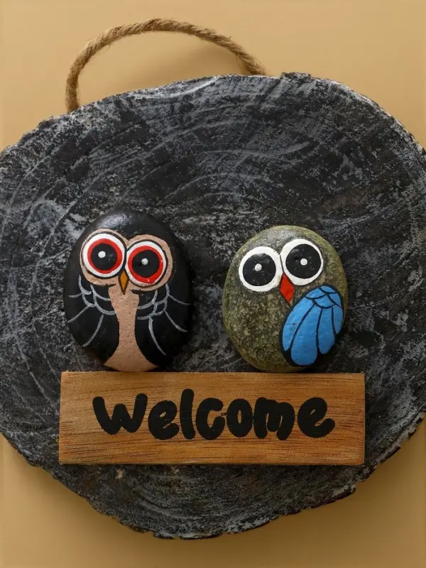 Панно WELCOME, 18&times;5&times;18 см, дерево, бежевое