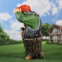 Садовая фигура из полистоуна &laquo;Баба Яга с метлой&raquo;, 55&times;30&times;34 см