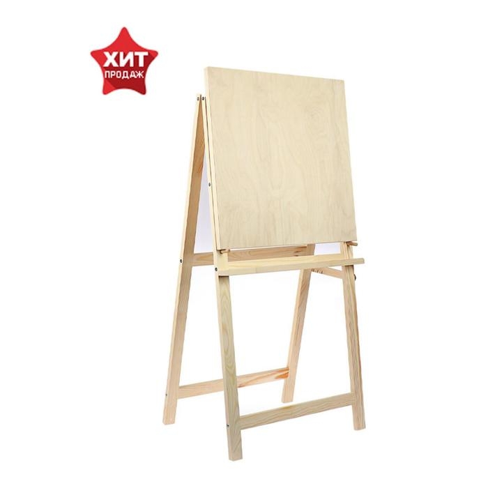 Мольберт тип &laquo;Хлопушка&raquo;, 100 х 50 х 55 см, планшет съёмный 50 х 50 см, малый, неокрашенное дерево, Calligrata