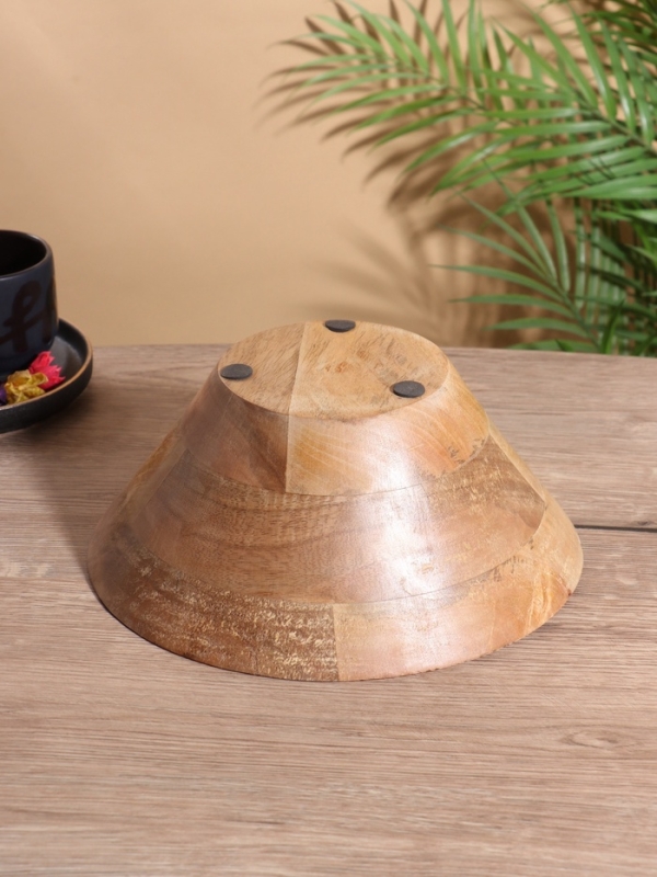 Салатник &laquo;Листья&raquo;, 25&times;25&times;10 см, дерево манго