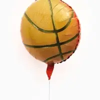Воздушные шары фольгированные 17" круг "Баскетбольный мяч" набор 5 штук