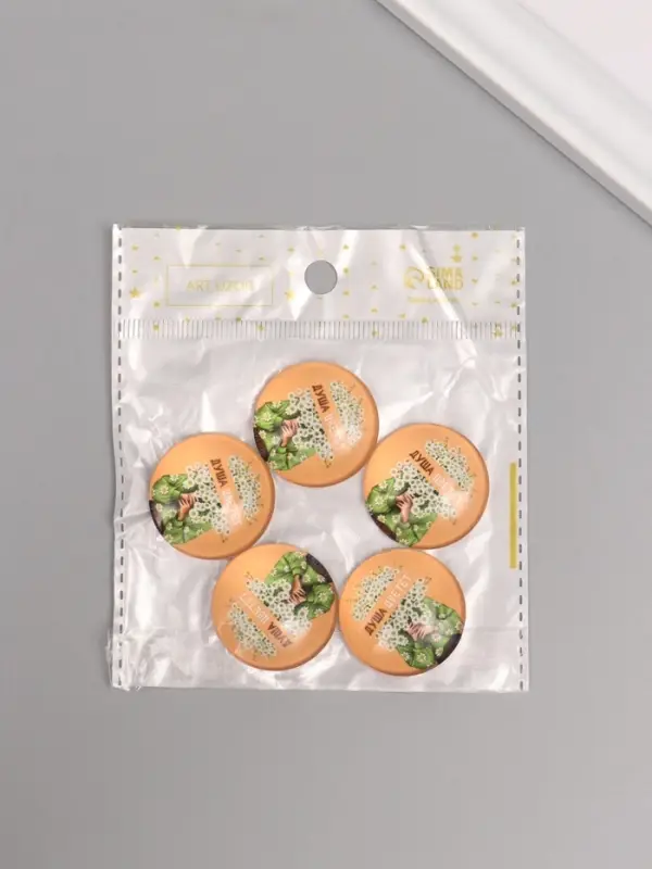 Кабошон стекло для творчества "Круг. Душа цветёт" 3х3 см