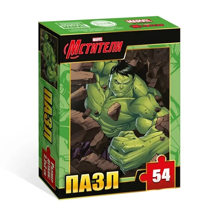 Пазлы &laquo;Разрушительный Халк&raquo;, 54 детали, Мстители
