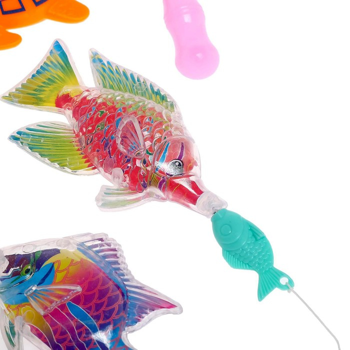 Рыбалка &laquo;Морские обитатели&raquo; 9 рыбок, 2 удочки, сачок