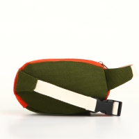 Сумка детская поясная на молнии, наружный карман, цвет хаки/оранжевый Сумка детская поясная на молнии, наружный карман, цвет хаки/оранжевый