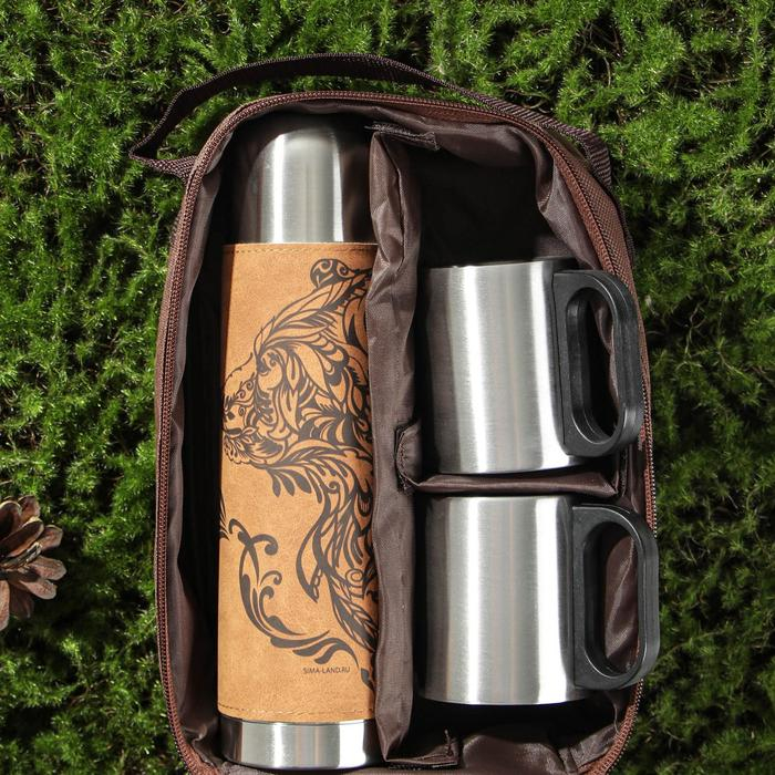 Набор &laquo;Охота - занятие храбрых&raquo;, термос 500 мл, кружка 2 шт