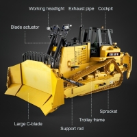Конструктор радиоуправляемый &laquo;Строительный бульдозер&raquo;, 2826 деталей, масштаб 1:17