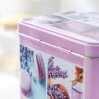 Банка с крышкой для сыпучих продуктов &laquo;Лаванда-3&raquo;, 2,7 л, 9,5&times;21,5 см, прямоугольная