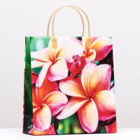 Пакет "Оранжевые цветы", мягкий пластик, 26 x 23 см, 110 мкм Пакет "Оранжевые цветы", мягкий пластик, 26 x 23 см, 110 мкм