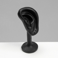 Подставка под серьги &laquo;Ухо&raquo; 4,2&times;3&times;11, 3 отверстия, цвет чёрный